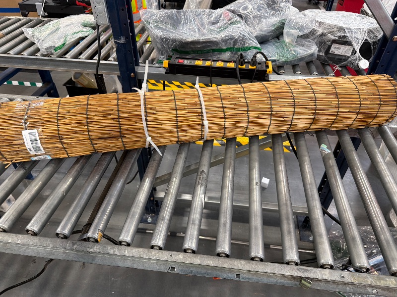 View 2 of LUGENIX Natural Reed Privacy Fence Screen, 4 ft x 16.4 ft,Brown Bamboo Reed Fencing Roll, Decorative Outdoor Privacy Panel for Backyard Patio Balcony Garden (4ft x 16.4ft)