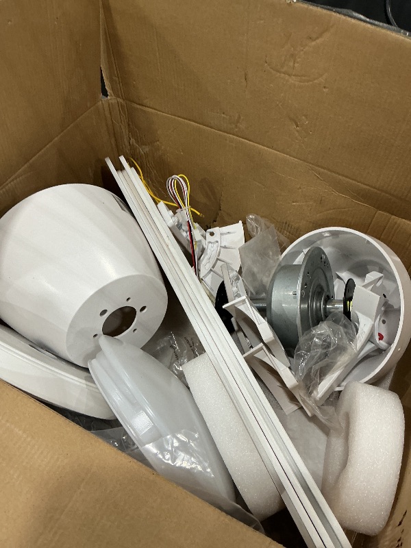 View 3 of NSXQMUV 52 Inch Flush Mount Ceiling Fan with LED Light