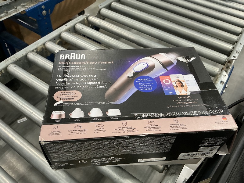 Photo 1 of Braun Skin i-Expert Smart IPL PL7219 at Home Laser Hair Removal for Women and Men with App, Premium Pouch, Venus Razor, 2 Smart Heads, Facial Trimmer