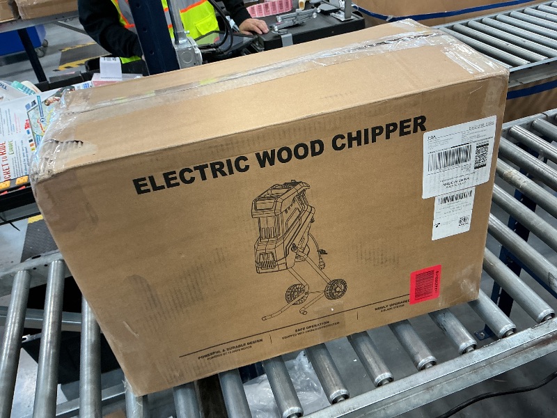 View 2 of Yireal 3 Blade Electric Wood Chipper Shredder,15Amp,1.8 Inch Cutting