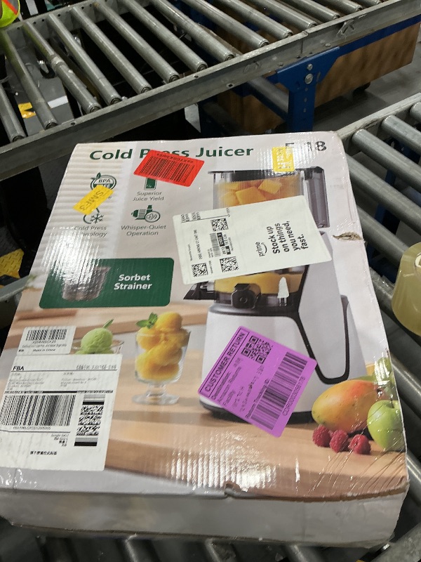 View 2 of EanOruus Masticating Juicer, 3-in-1 Cold Press, Bright White