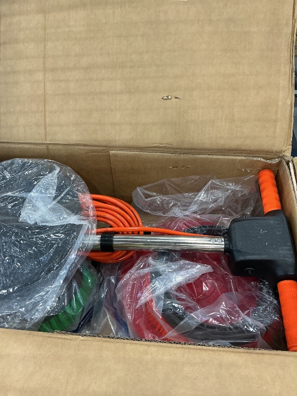 Photo 1 of HHQ Commercial Floor Scrubber Machine, 13" Heavy Duty Orbital Floor Cleaner Buffer and Polisher- Deep Cleaning Hard Floors and Carpets with Ease, 3 Brushes & 3 Cleaning Pads, Orb-6