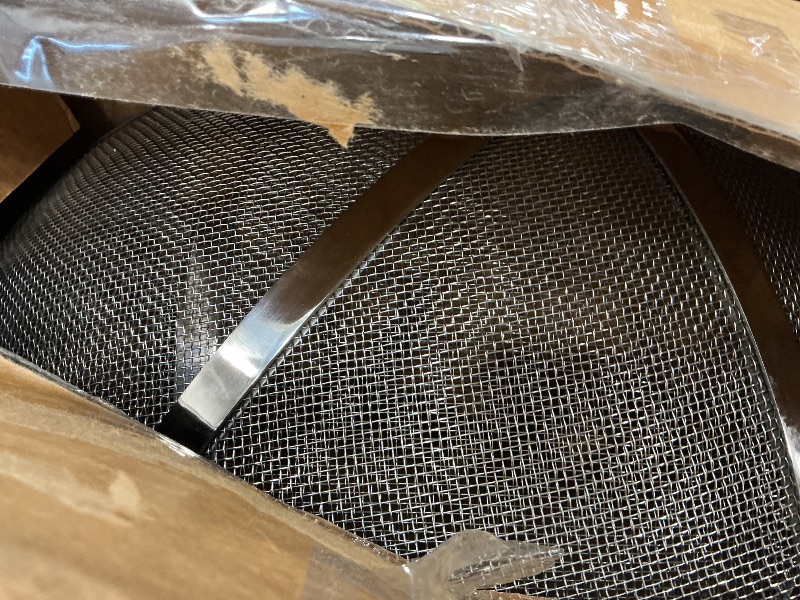 View 3 of Good Directions Heavy Duty Fire Pit Spark Screen with Lifter, Stainless Steel, Hinged for Easy Access, 24 Inch Diameter