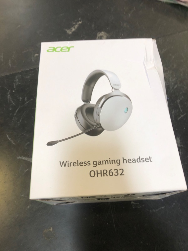Photo 1 of Acer Gaming Headset with Aluminum Frame for PS5, PS4, PC, Switch - White