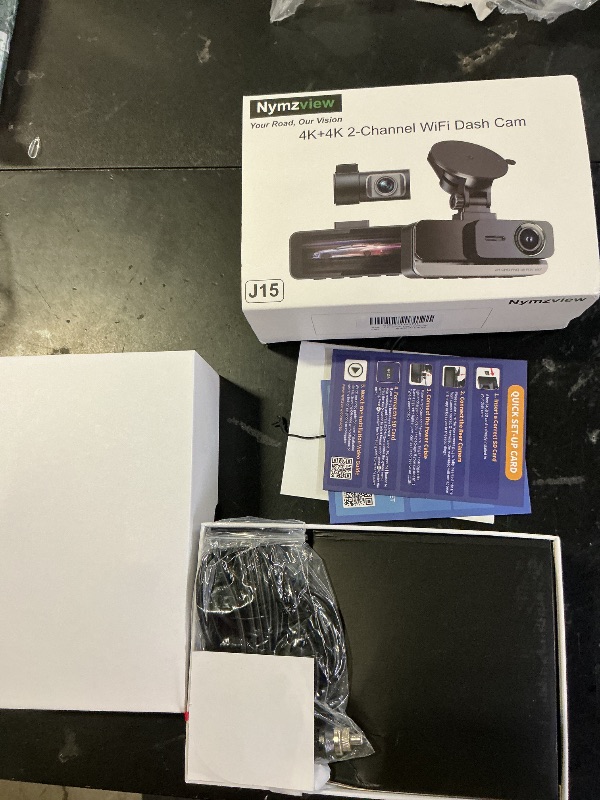 Photo 1 of 4K+4K Dash Cam Front and Rear, Free 128GB Card Included, 5.8GHz WiFi-20MB/s Fast Download, Dash Camera for Cars with Accurate GPS, G-Sensor, WDR Night Vision, 3.39" IPS Screen, 24H Parking Mode