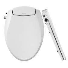 Photo 1 of Brondell Bidet Toilet Seat Non-Electric Ecoseat, Fits Elongated Toilets, White - Dual Nozzle System, Ambient Water Temperature - Easy Installation, Elongated Size