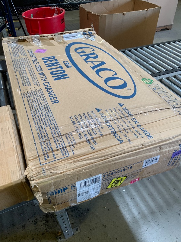 Photo 1 of Graco Benton 4-in-1 Convertible Crib and Changer, Hazelnut