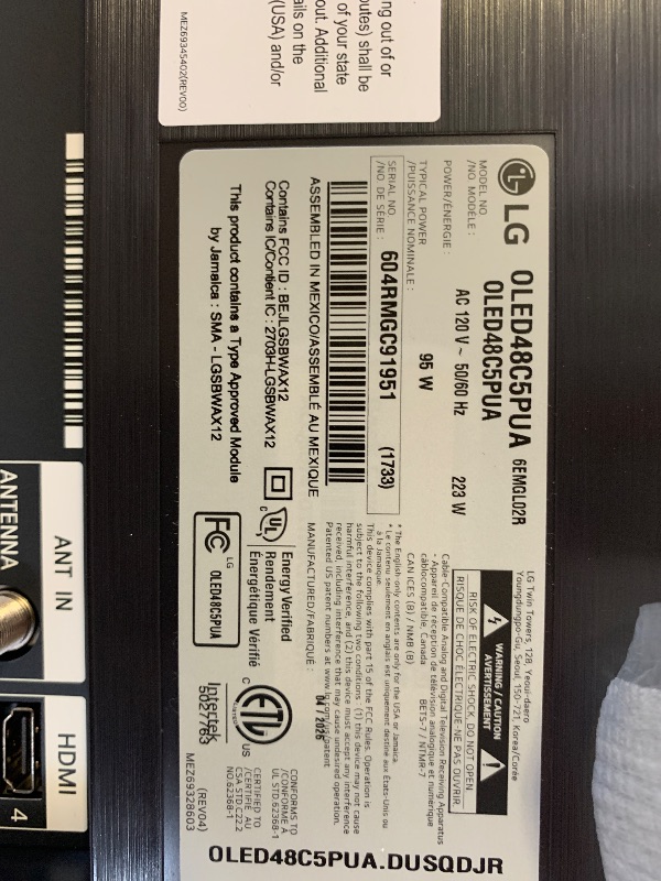 Photo 1 of LG 48-Inch OLED evo C5 Series 4K Smart TV