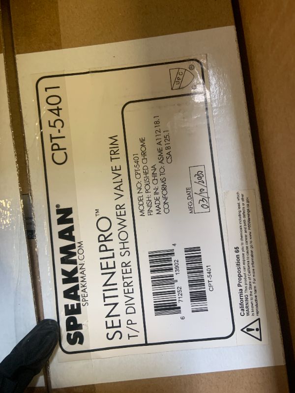 Photo 1 of Speakman SLV-5440 SentinelPro Diverter Trim and Shower Package (Valve not Included), Polished Chrome