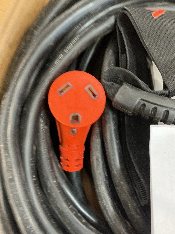 Photo 1 of VEVOR 75 FT RV Extension Cord, 50 Amp, 125V/250V 7500W Heavy Duty STW 6/3 + 8/1 Gauge Wire, NEMA 14-50P Male NEMA 14-50R Female Plug, with LED Indicator, Handle, 15A Adapter for RV Trailer, ETL Listed