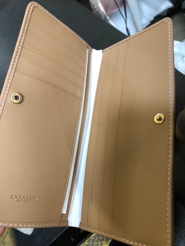 Photo 1 of Coach Essential Slim Wallet in Crystal