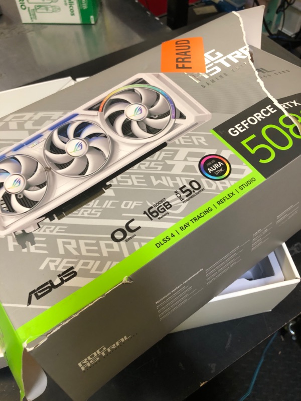 Photo 1 of ASUS ROG Astral GeForce RTX 5080 White OC Graphics Card