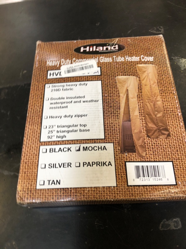 Photo 1 of Hiland Heavy Duty Waterproof Triangle Glass Tube Heater Cover - 94", Mocha