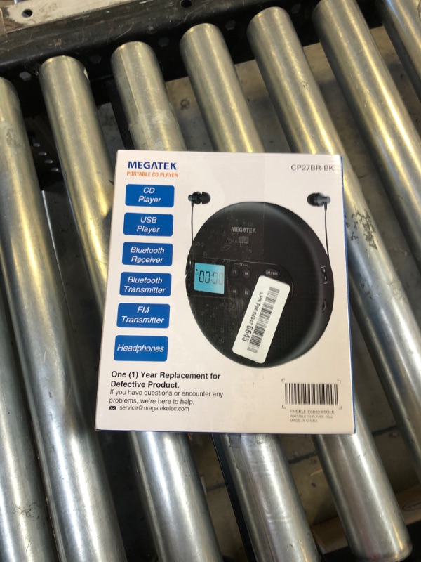 Photo 1 of MEGATEK Portable CD Player with Bluetooth RX/TX, FM Transmitter