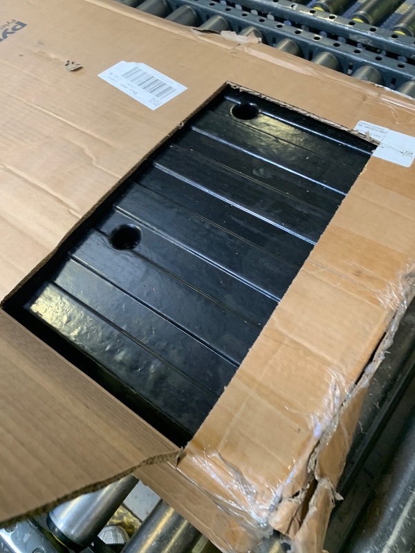 Photo 1 of Pyle Car Vehicle Curbside Driveway Ramp - 4ft Heavy Duty Rubber Threshold Bridge Tracks Curb Ramps, 2 Pieces Set (for Car, Truck, Scooter, Bike, Motorcycle, Wheelchair Mobility), Black