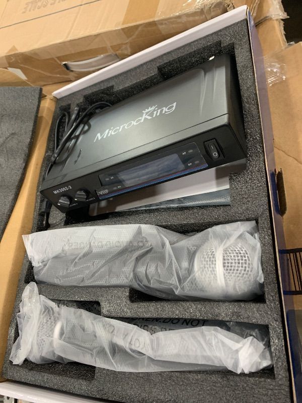 View 2 of **PARTS ONLY** MicrocKing Wireless Microphone System Dynamic Handheld Microphones,150 Ft Operating Range,16 Hours Continuous Use,Ideal for Karaoke, Party, DJ, Church, Wedding, Indoor/Outdoor Activities