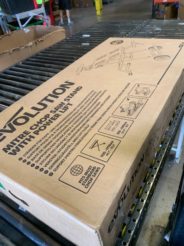 Photo 1 of EVOLUTION MCSSTAND | Mitering Chop Saw Stand with Powerlift Assist | Heavy-Duty Steel Frame | All-Terrain Wheels | Compatible S14MCS, S355MCS, S355CPSL, S14CPS, S15CPS | Gas-Strut Lift