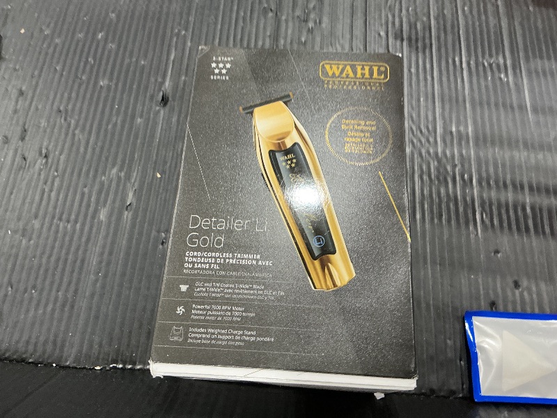 View 2 of Wahl Professional 5 Star Cordless Detailer Li Trimmer, Black & Gold
