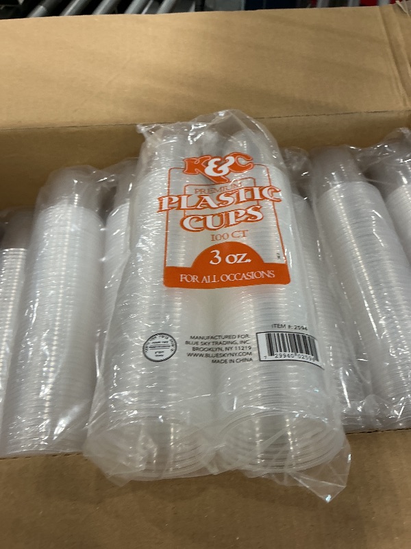 Photo 1 of Clear Plastic Cups - 3 Oz - Plastic, Case Of 2400, 24 Packs X 100 - For Parties, Catering & Everyday Use