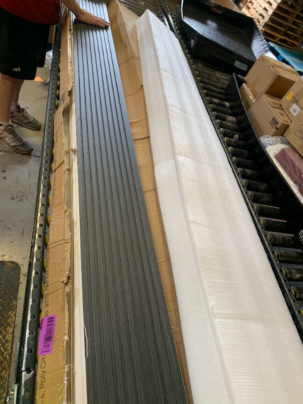 Photo 1 of LARWORKS WPC Slat Wall Panels - 8 Pack, 96" x 8.2", Black