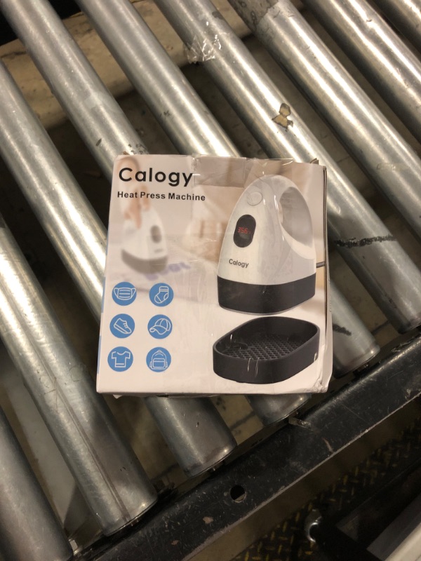 Photo 1 of Calogy Mini Heat Press Machine - White Pink