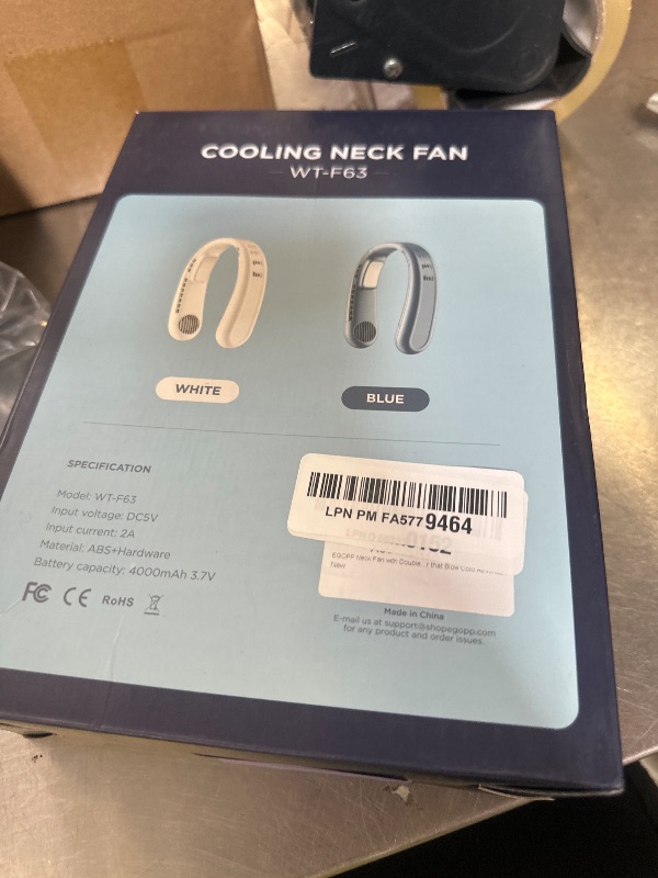 Photo 1 of EGOPP Neck Fan Air Conditioner, White