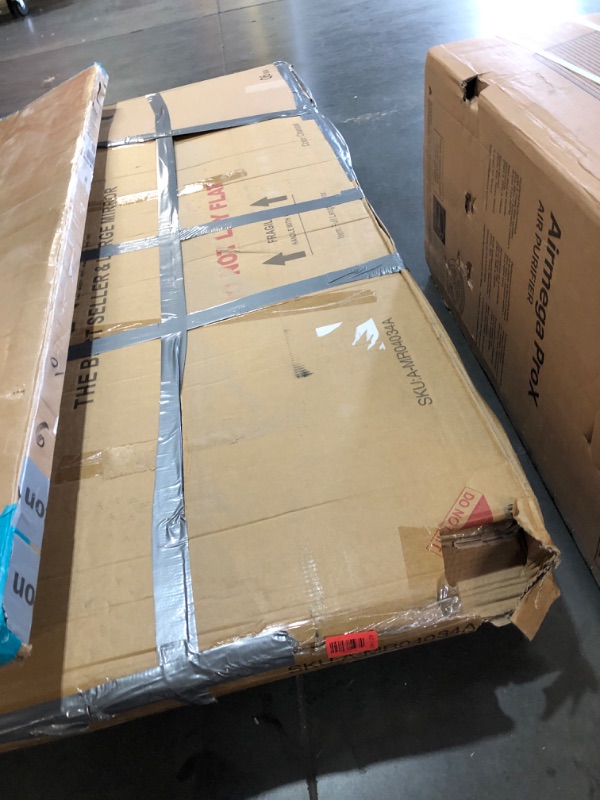 View 4 of ***DAMAGED - SEE NOTES/PICTURES ***TRUCK/TRAILER PICKUP ONLY*** EaseLife 28 x 84 inch White Barn Door with 5FT Sliding Door Hardware Kit Included & Handle,Solid Wood Covered with Waterproof PVC Surface,DIY Assemblely,Easy Install,H-Frame,Fit 24-26in Wide