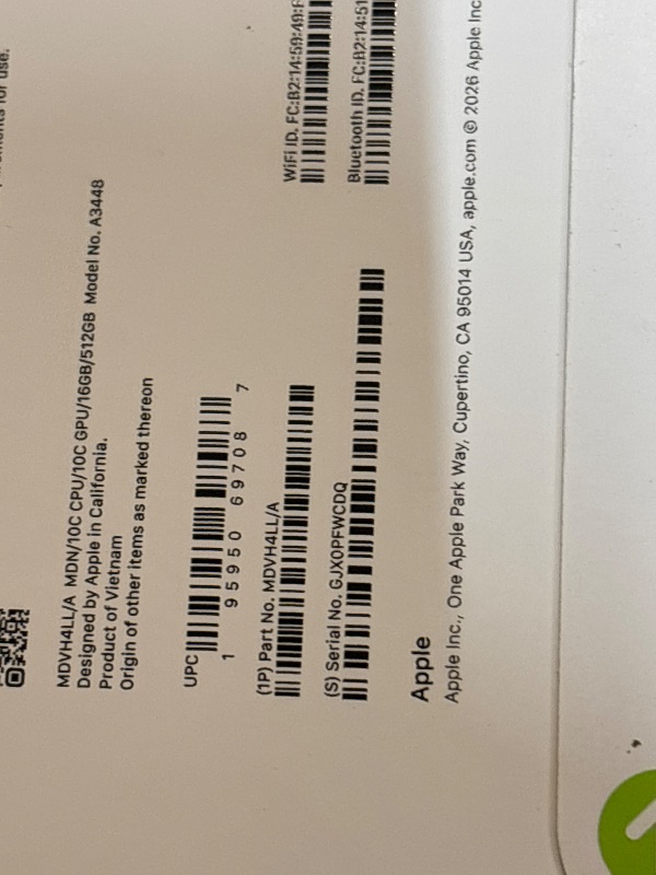 View 4 of Apple 2026 MacBook Air 15-inch Laptop with M5 chip: Built for AI, 15.3-inch Liquid Retina Display, 16GB Unified Memory, 512GB SSD, 12MP Center Stage Camera, Touch ID, Wi-Fi 7; Midnight