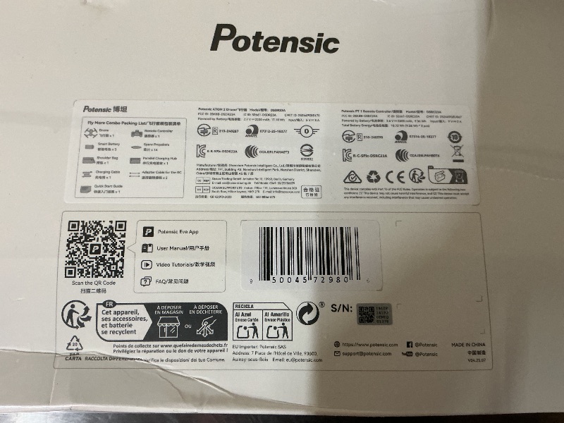 Photo 1 of Potensic ATOM 2 Drone with Camera for Adults 4K, 10KM Range, Fly More Combo