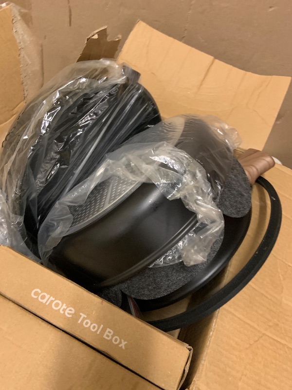 Photo 1 of CAROTE 16-Piece Nonstick Cookware Set - Black