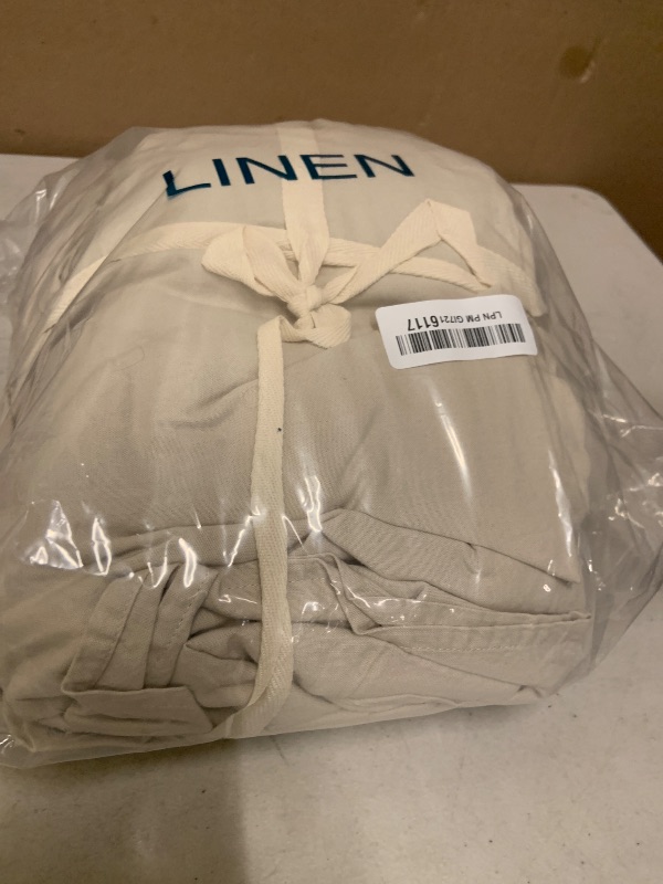 Photo 1 of SONORO KATE 100% French Linen Twin Sheet Set - Natural Flax Bedding