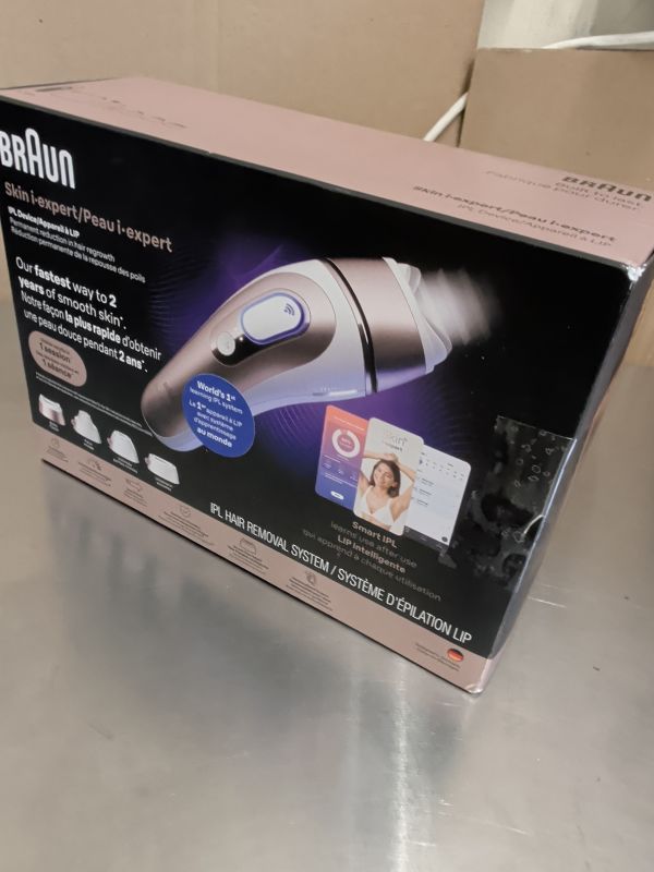 View 3 of Braun Skin i-Expert Smart IPL PL7219 at Home Laser Hair Removal for Women and Men with App, Premium Pouch, Venus Razor, 2 Smart Heads, Facial Trimmer