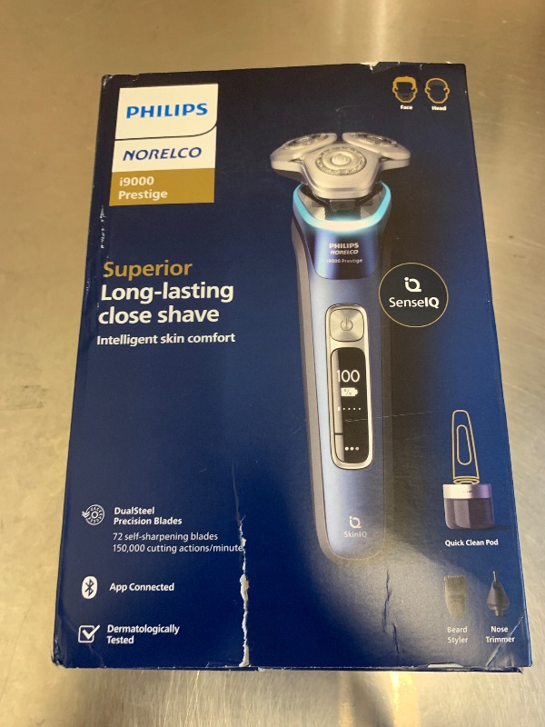 Photo 1 of Philips Norelco i9000 Prestige Electric Shaver, Adriatic Blue
