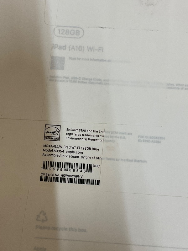 Photo 1 of Apple iPad 11-inch: A16 chip, 11-inch Model, Liquid Retina Display, 128GB, Wi-Fi 6, 12MP Front/12MP Back Camera, Touch ID, All-Day Battery Life — Blue