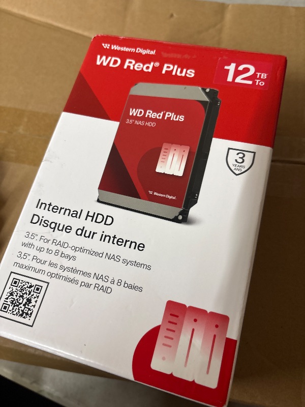 Photo 1 of Western Digital 12TB WD Red Plus NAS Internal Hard Drive