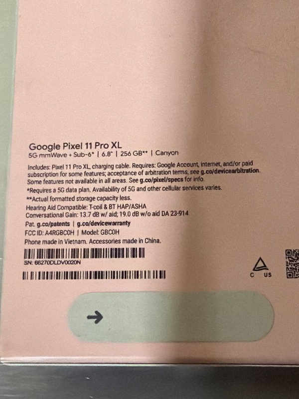 View 3 of Google Pixel 11 Pro XL - Unlocked Smartphone, Gemini - 256 GB - Canyon