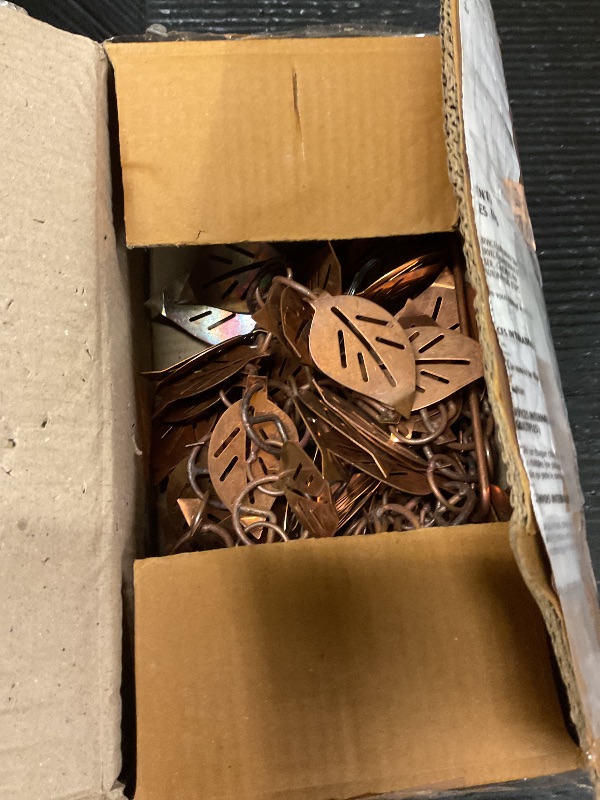 Photo 1 of Monarch Rain Chains Pure Copper Cascading Leaves Rain Chain – 8.5 ft