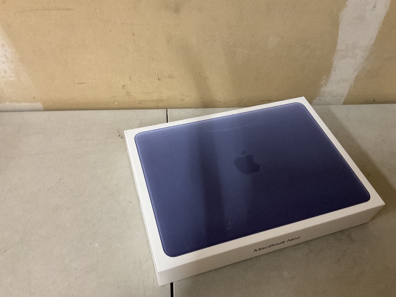 Photo 1 of Apple 2026 MacBook Neo 13-inch Laptop with A18 Pro chip: Built for AI and Apple Intelligence, Liquid Retina Display, 8GB Unified Memory, 256GB SSD Storage, 1080p FaceTime HD Camera; Indigo