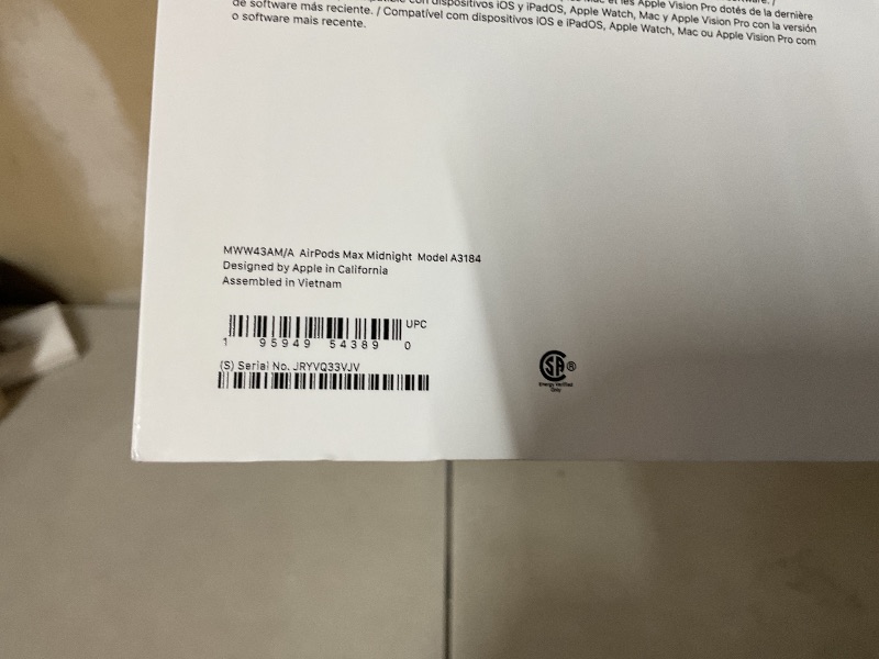 Photo 1 of Apple AirPods Max Wireless Over-Ear Headphones, Pro-Level Active Noise Cancellation, Transparency Mode, Personalized Spatial Audio, USB-C Charging, Bluetooth Headphones for iPhone - Midnight