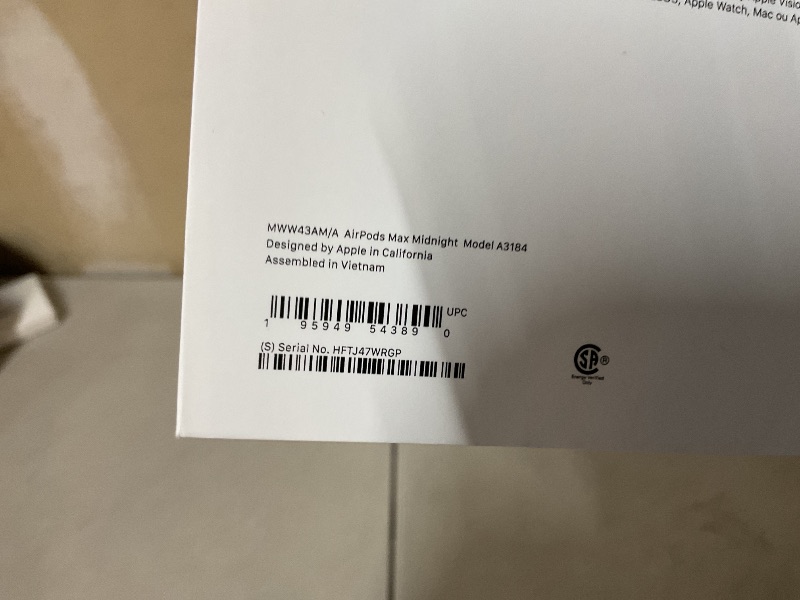 Photo 1 of Apple AirPods Max Wireless Over-Ear Headphones, Pro-Level Active Noise Cancellation, Transparency Mode, Personalized Spatial Audio, USB-C Charging, Bluetooth Headphones for iPhone - Midnight