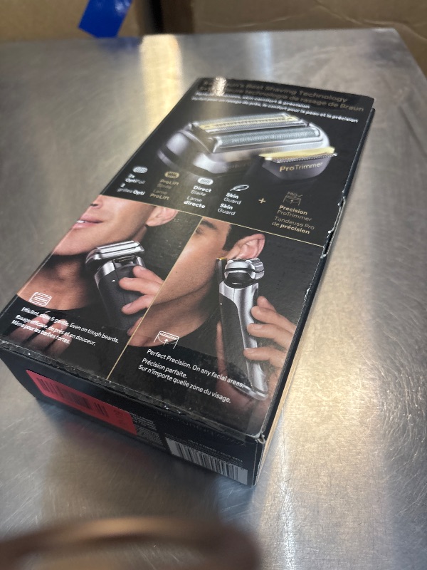 View 4 of Braun Series 9 PRO+ Electric Razor for Men, 5 Pro Shave Elements & Precision Long Hair Trimmer, 6in1 SmartCare Center, Wet & Dry Electric Shaver for Smooth Skin with 60min Battery Runtime, 9517s