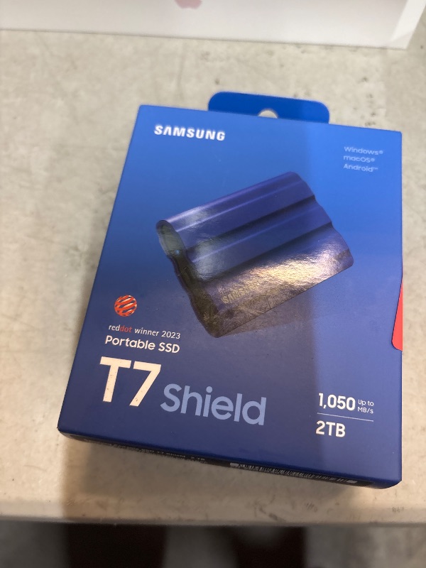 Photo 1 of Samsung T7 Shield Portable SSD 2TB, USB 3.2 Gen 2, Up to 1,050 MB/s