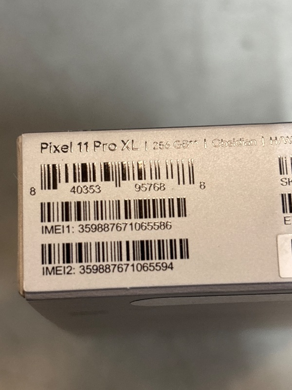 Photo 1 of Google Pixel 11 Pro XL - Unlocked Smartphone, Gemini - 256 GB - Obsidian