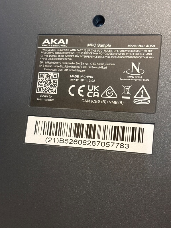 Photo 1 of Akai Professional MPC Sample Portable Sampler
