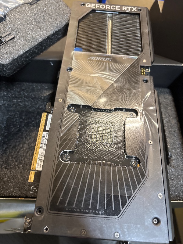 Photo 1 of GIGABYTE AORUS GeForce RTX 5090 Master 32G Graphics Card, by NVIDIA, WINDFORCE Cooling System, DisplayPort & HDMI - Video Output Interface, 32GB 512-bit GDDR7, GV-N5090AORUS M-32GD Video Cardo