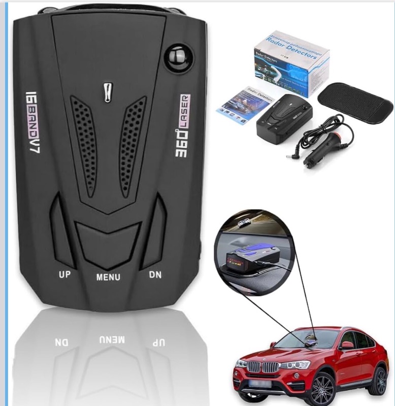 Photo 1 of KF Premium Car Radar 16 Band V7 GPS Speed Safe Detector - Stay Informed on The Road with Advanced 360° Laser Detection, Voice Alerts, and GPS Accuracy for Comprehensive Road Safety Awareness