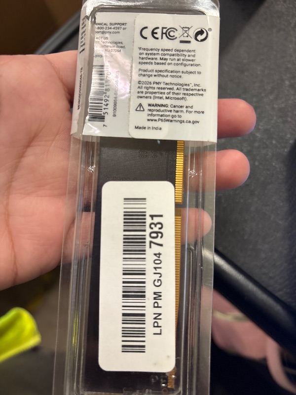 View 3 of PNY DDR5 8GB 5600MHz CL46 Desktop Memory