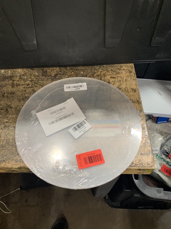 View 2 of 1 Pieces 1/4" Round Plexiglass Sheet, 12 Inch Diameter Clear Acrylic Circle, Round Cake Disk Acrylic Sheet, Plexiglass Table Top, Acrylic Backdrop