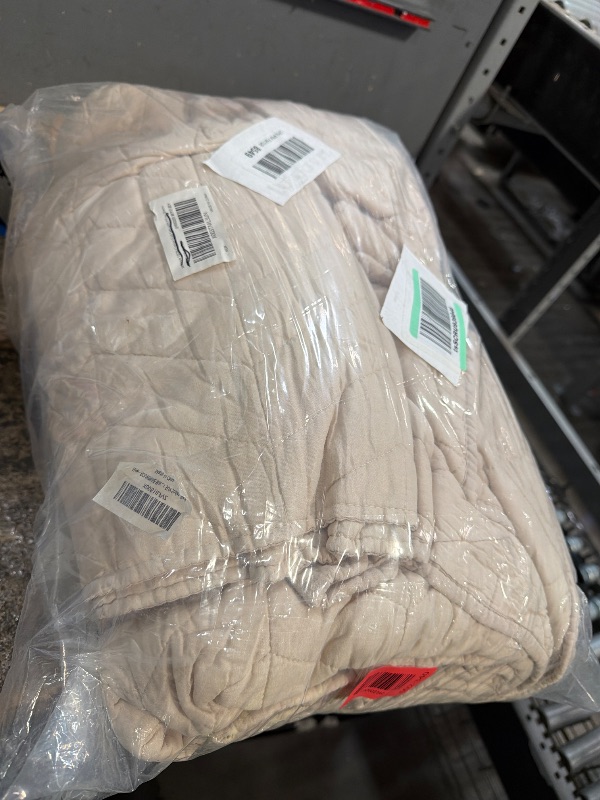 View 2 of (quilt cover only) (not a set) Beige Cotton Quilt California Cal King Size