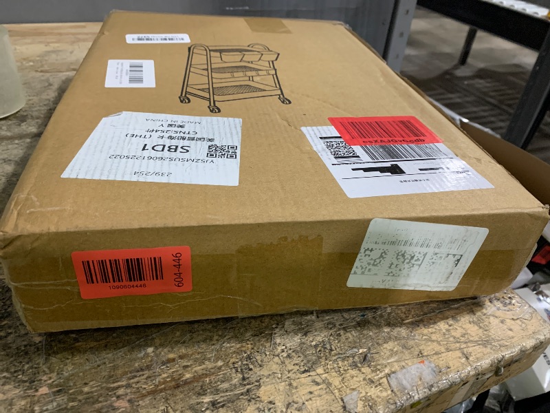 View 2 of **PARTS ONLY** danpinera 3-Tier Rolling Cart Gray Blue